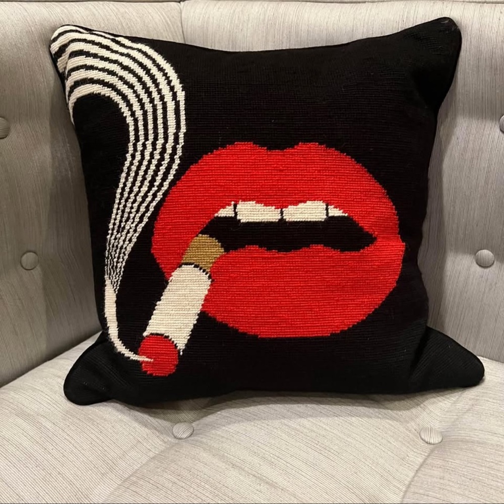 Jonathan Adler Needlepoint Throw pillow